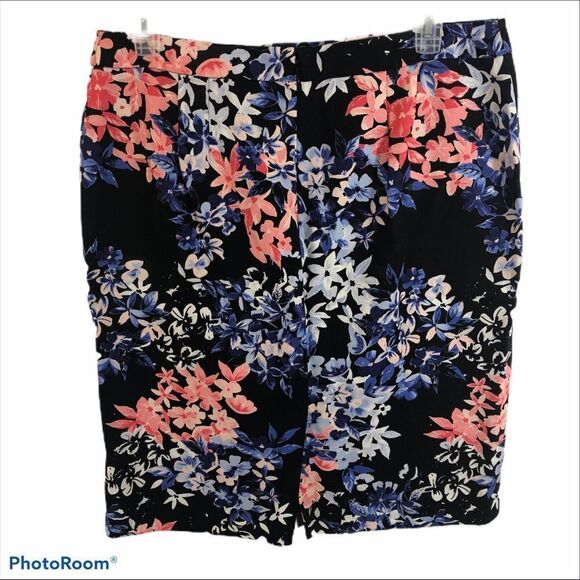 Talbots Black and floral print skirt size 16 - Picture 7 of 12